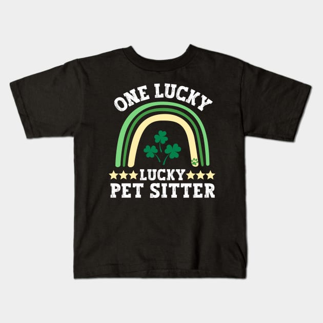 One lucky pet sitter Kids T-Shirt by Nice Surprise